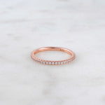 rose gold diamond eternity ring front view