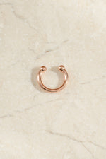 rose gold plated plain ear cuff simple background
