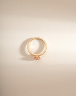 Gold rose ring by Sami Jewels, top view showing intricate floral design and polished finish.