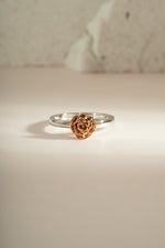 Sterling silver Rose Ring by Sami Jewels featuring a detailed rose design for elegant jewelry styling