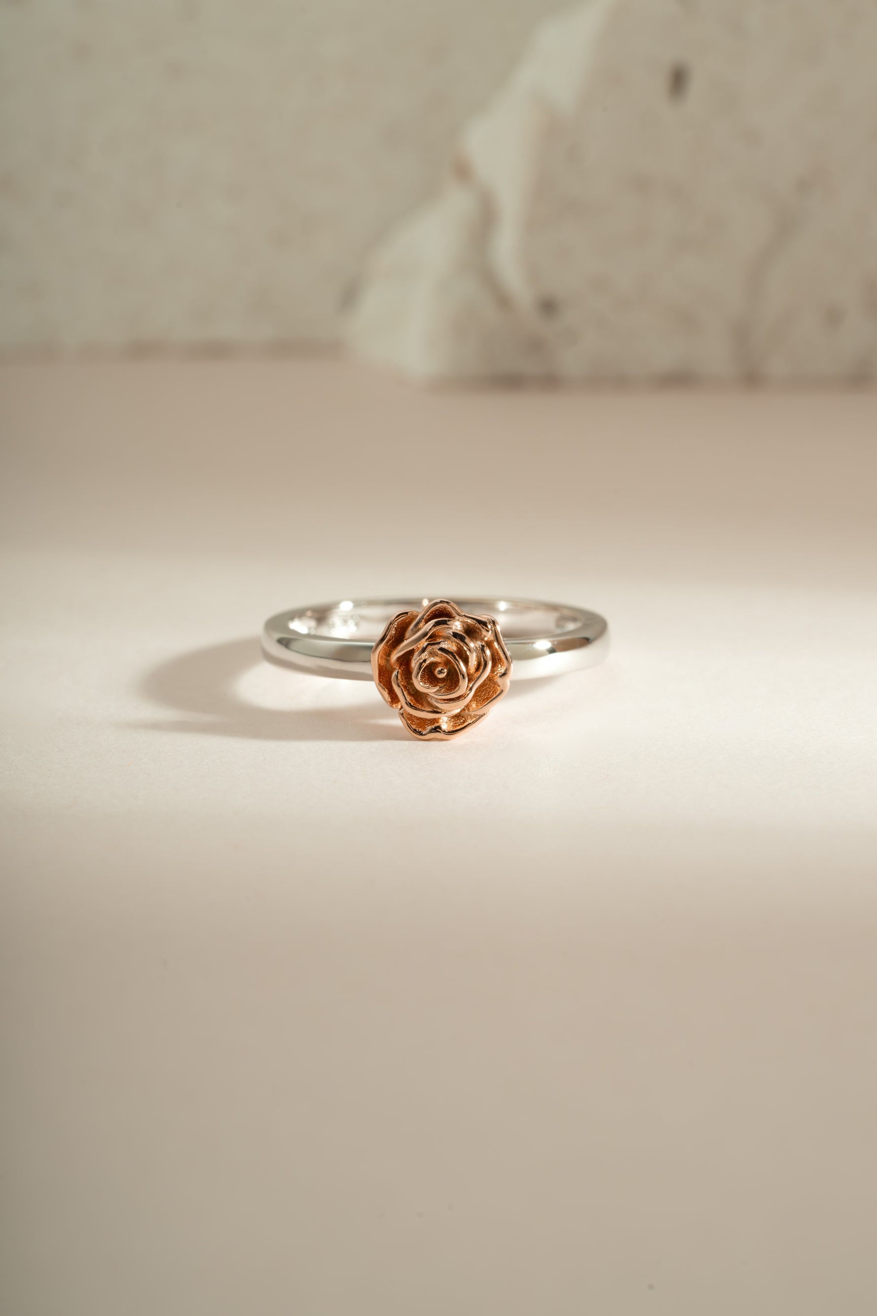 Sterling silver Rose Ring by Sami Jewels featuring a detailed rose design for elegant jewelry styling