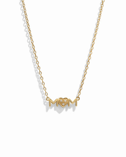 Closeup image of gold heart necklace for her