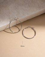 sterling silver dainty hoop earrings in 30mm