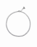 Silver diamond ankle bracelet 