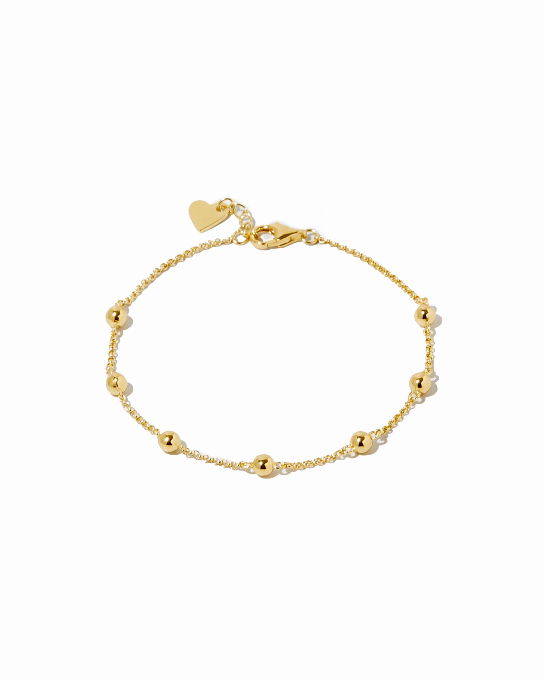 gold beaded ball bracelet