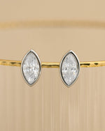 Sterling silver diamond earrings