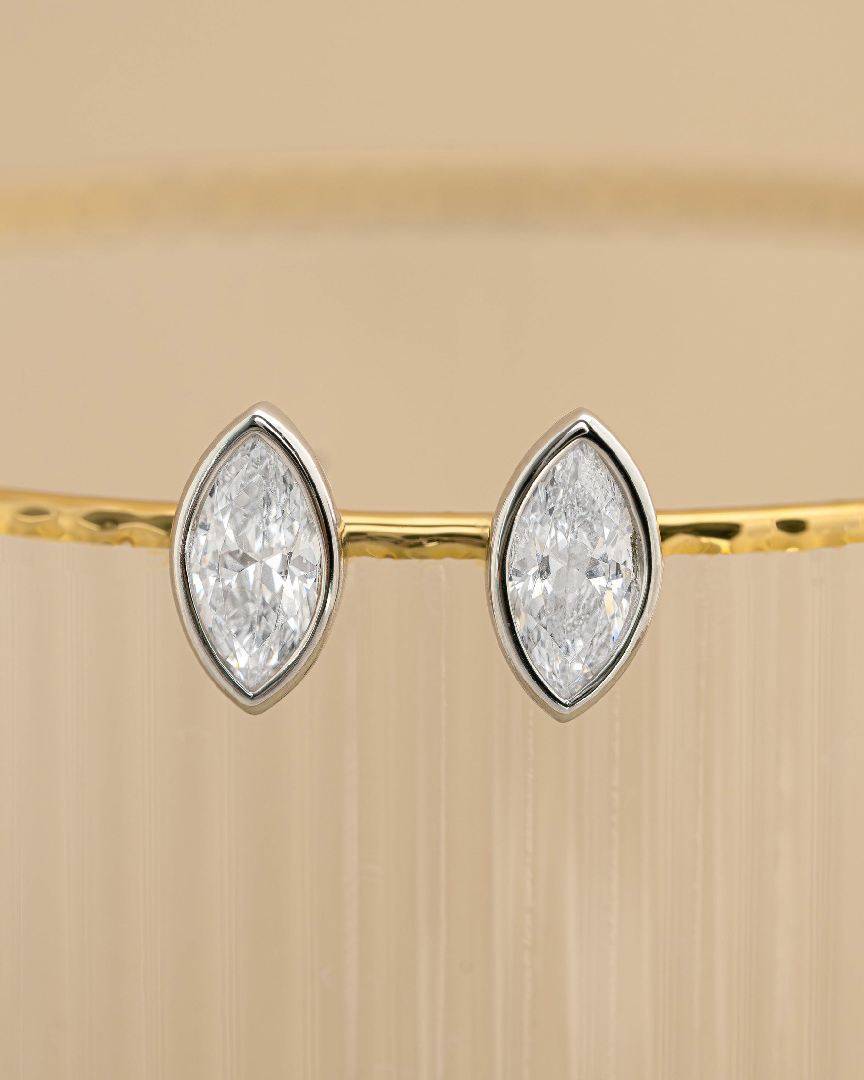 Sterling silver diamond earrings