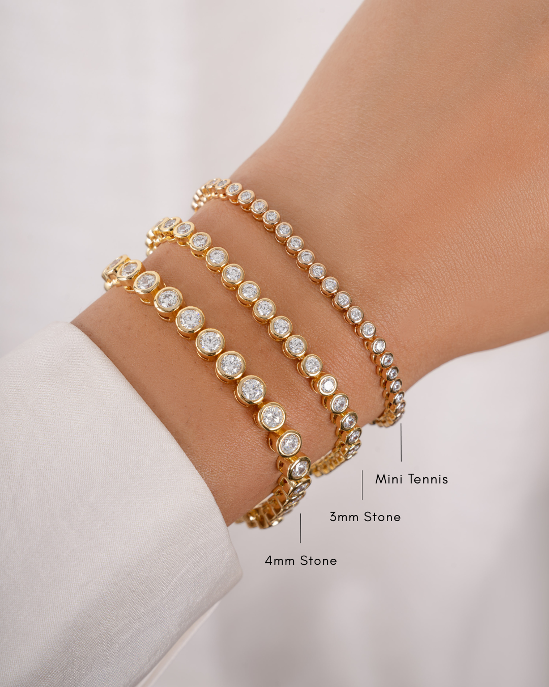 Round Bezel Tennis Bracelet