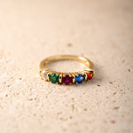5 stone custom birthstone ring