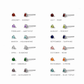 3mm Birthstone Stud Earrings
