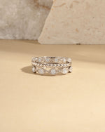 925 Sterling silver gemstone ring set