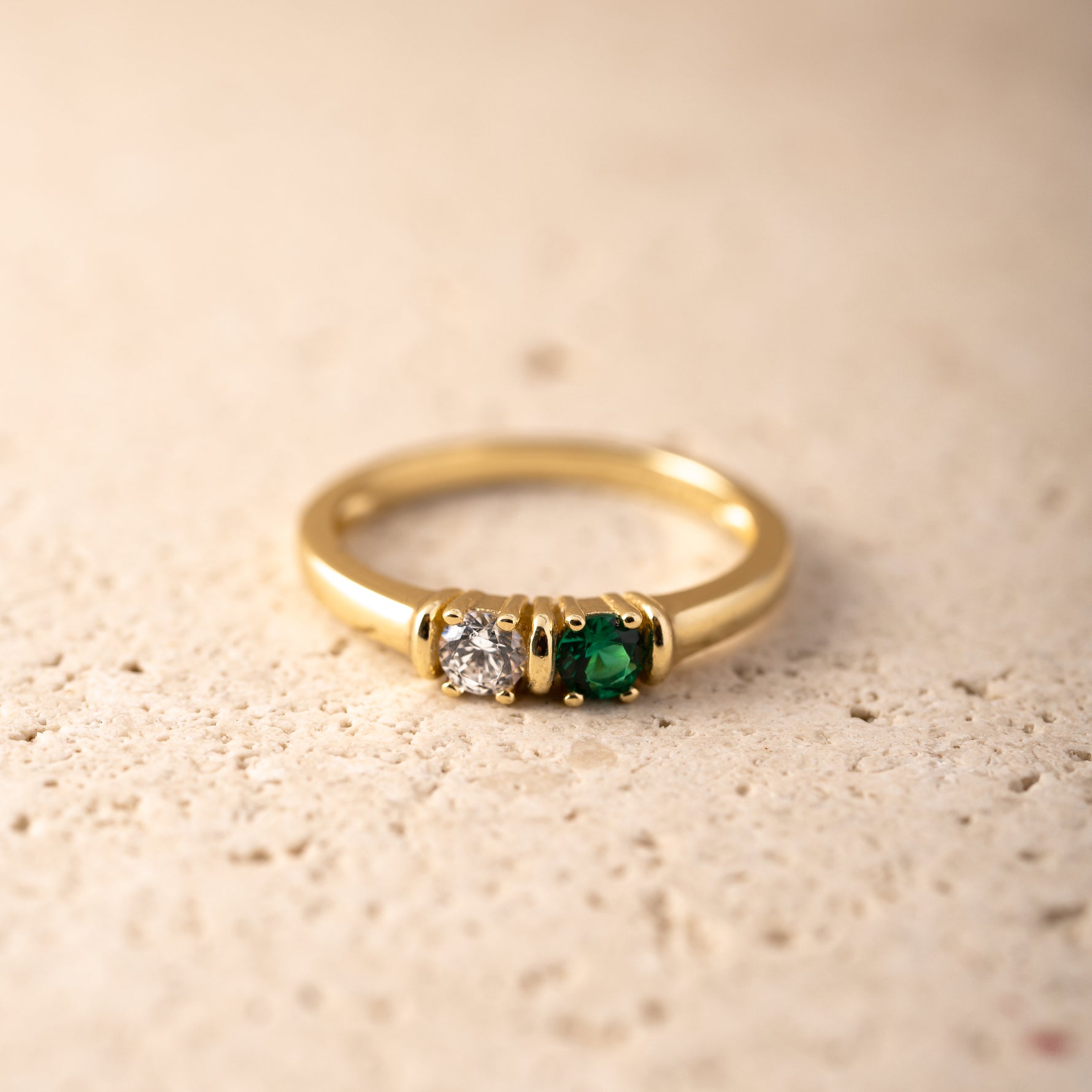 two stone custom birthstone ring