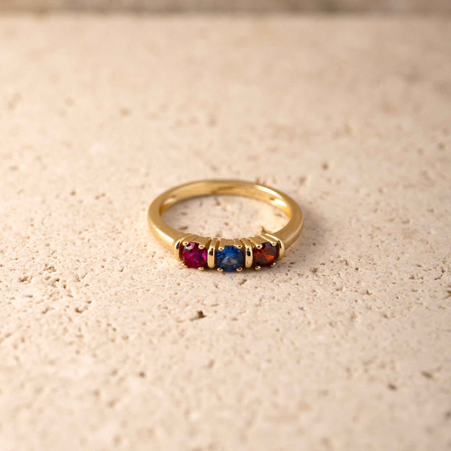 three stone custom birthstone image