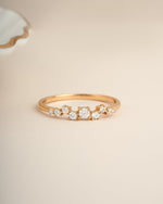 Gold multi stone gemstone cluster ring