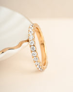 Gold diamond gemstone ring