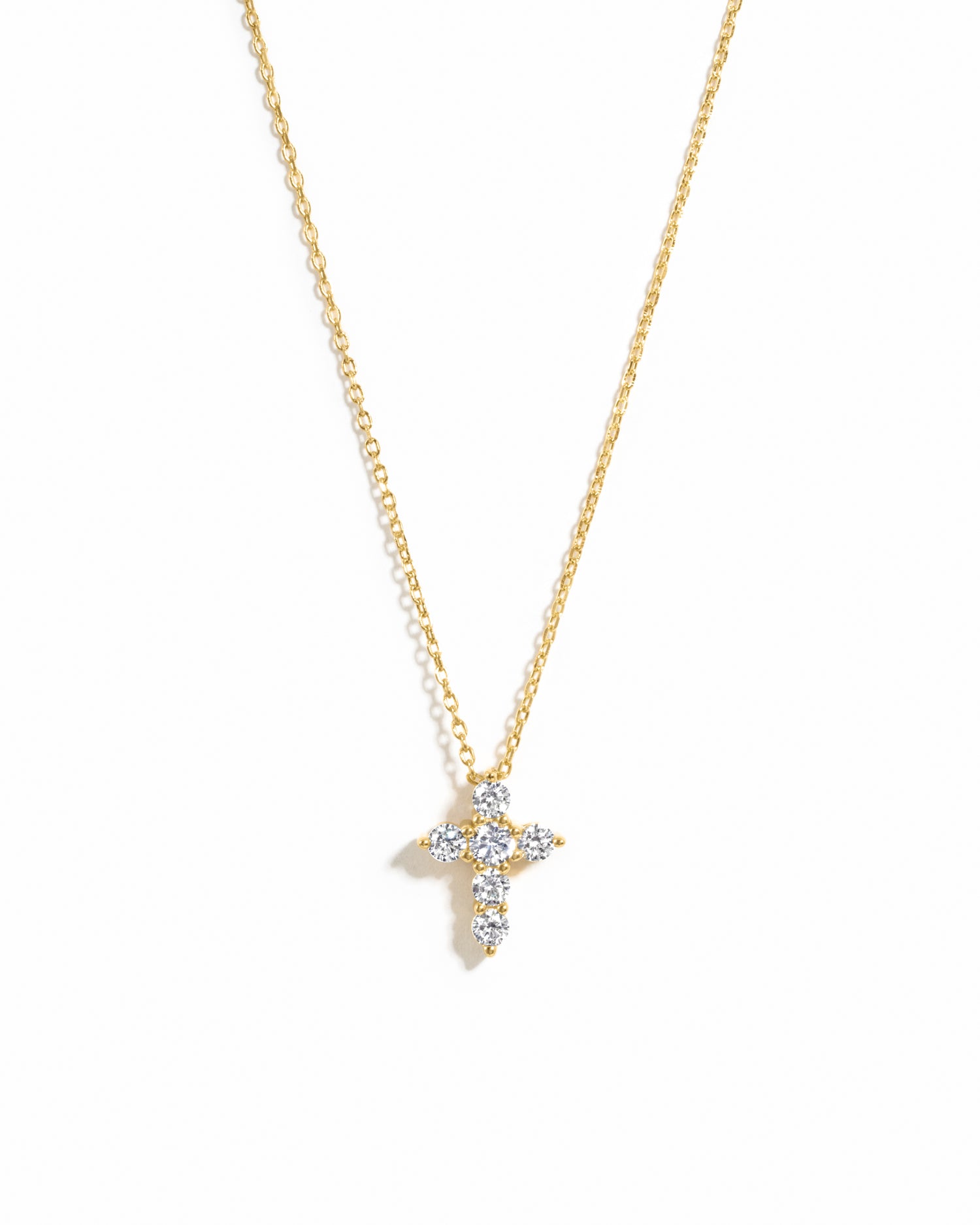 Small Studded Cross Necklace