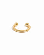 Dainty gold ear cuff earring.
