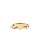 gold 3mm band ring