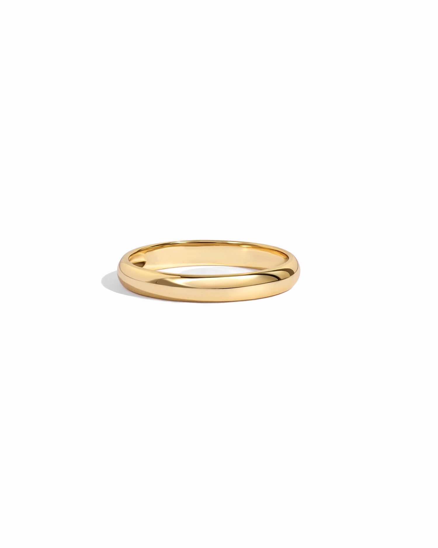 gold 3mm band ring