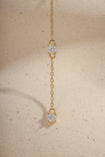 Gold dainty Y necklace 
