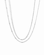 sterling silver dainty layering necklace set