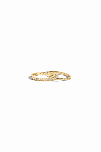 gold dainty stacking rings