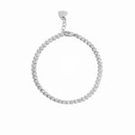 silver 3mm tennis bracelet chain
