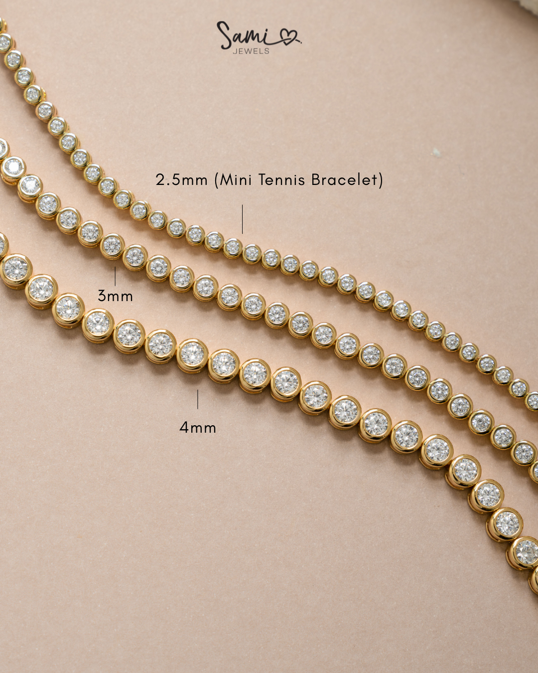 Round Bezel Tennis Bracelet