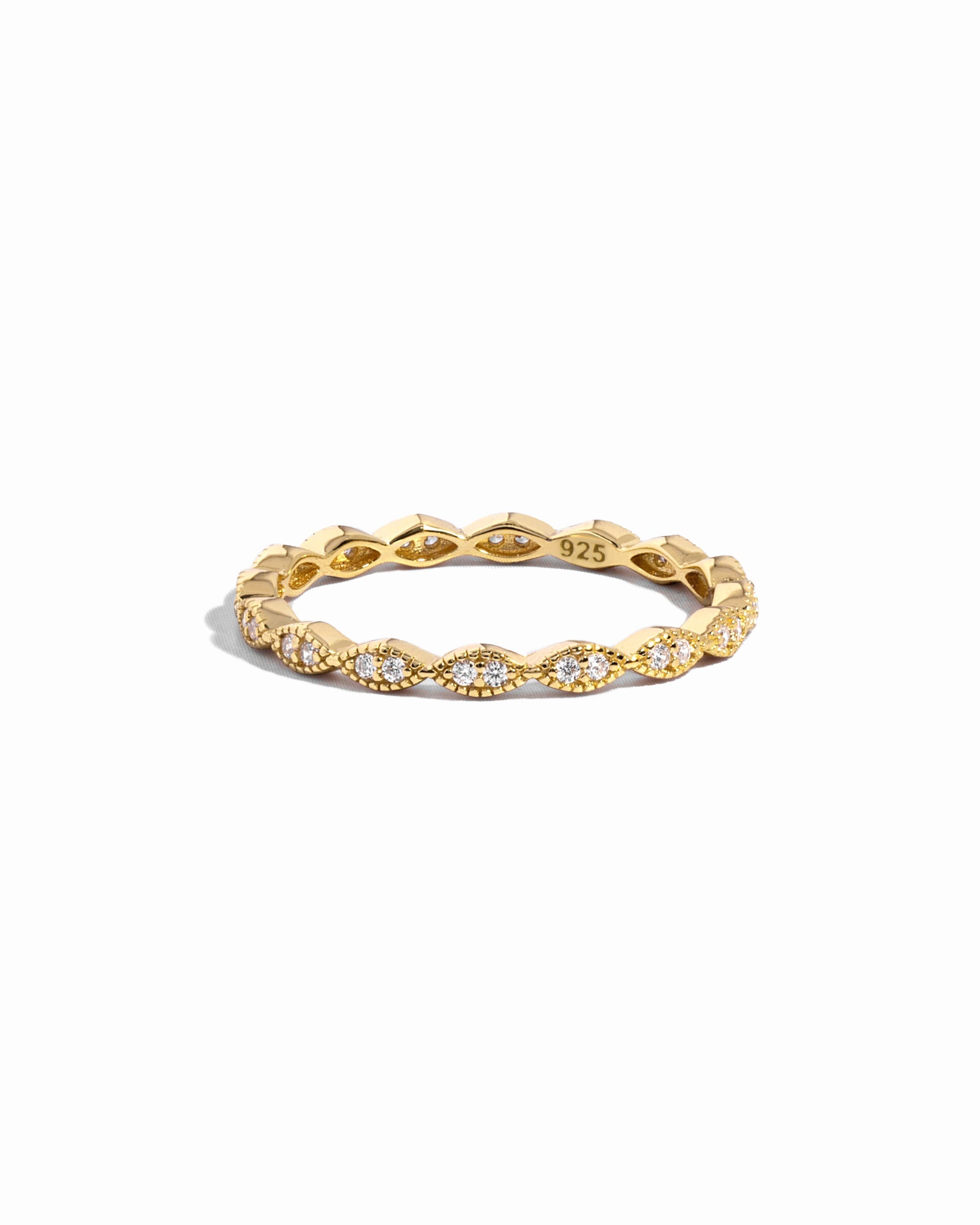 Diamond Stacking Ring | Elegant Sterling Silver Ring | Sami Jewels