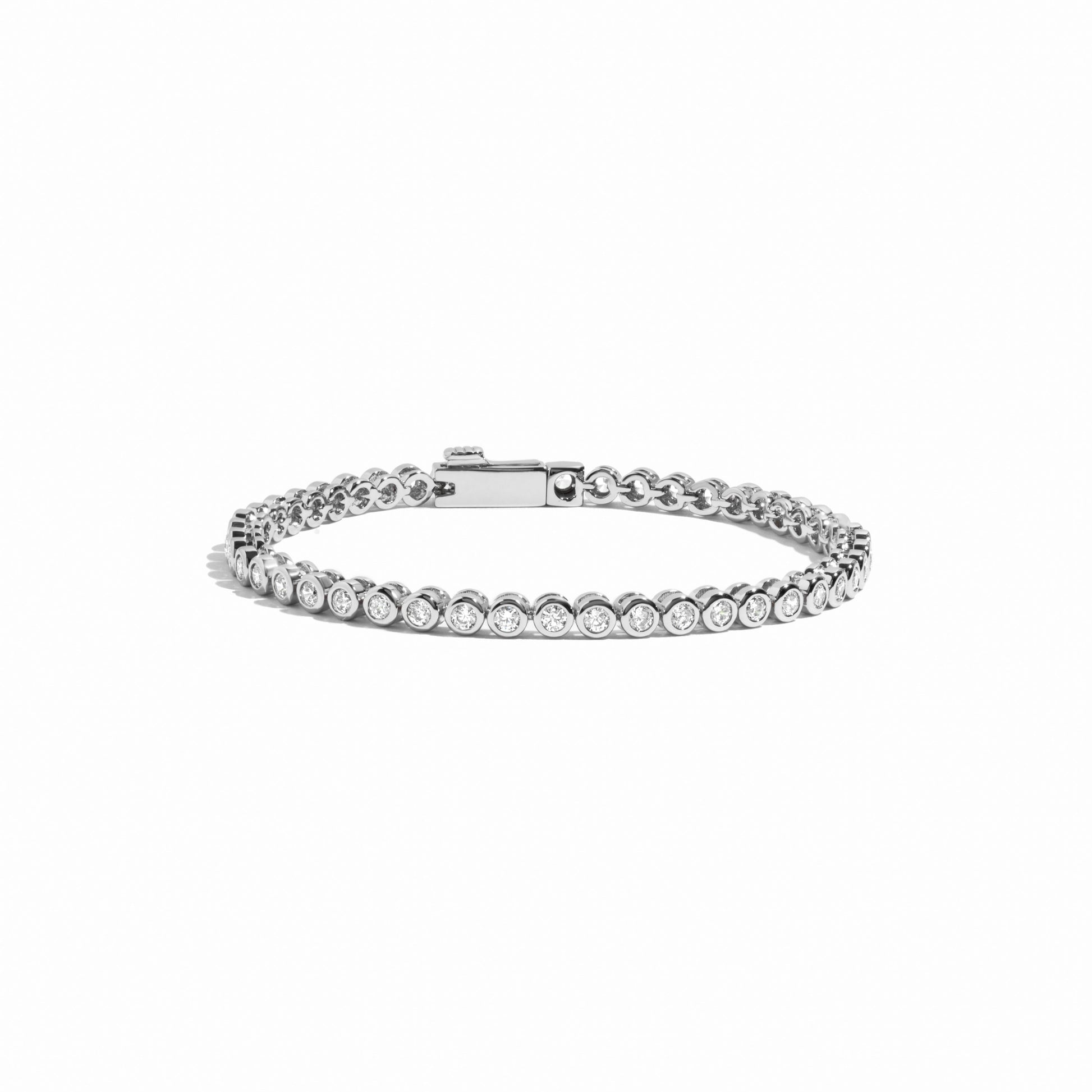 Silver cz tennis bracelet