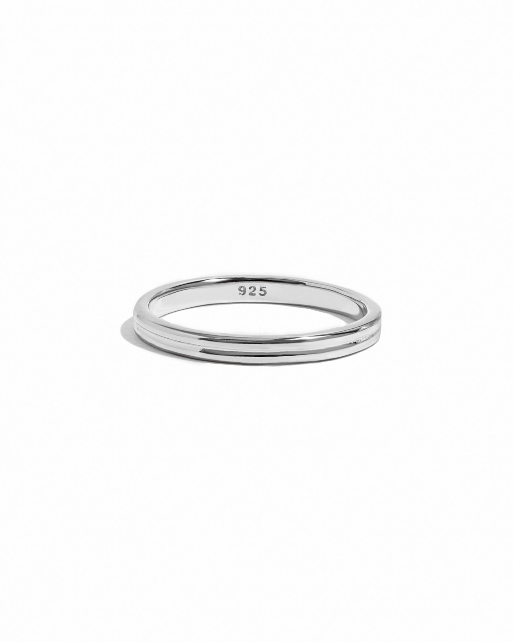 simple silver stackable ring