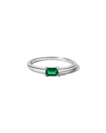 silver baguette ring