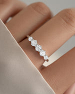 Sterling silver diamond stacking ring