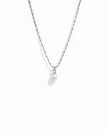 freshwater pearl necklace on a thin silver chain 