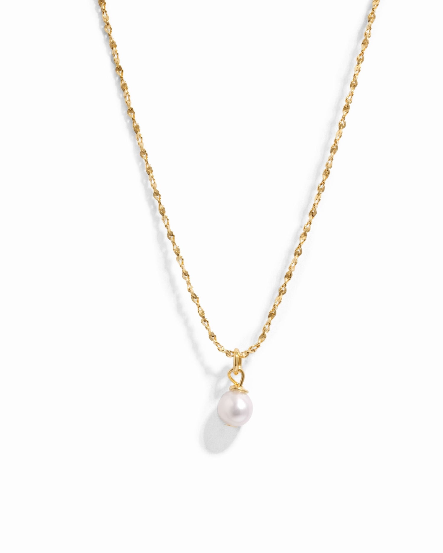 gold pearl freshwater pendant necklace
