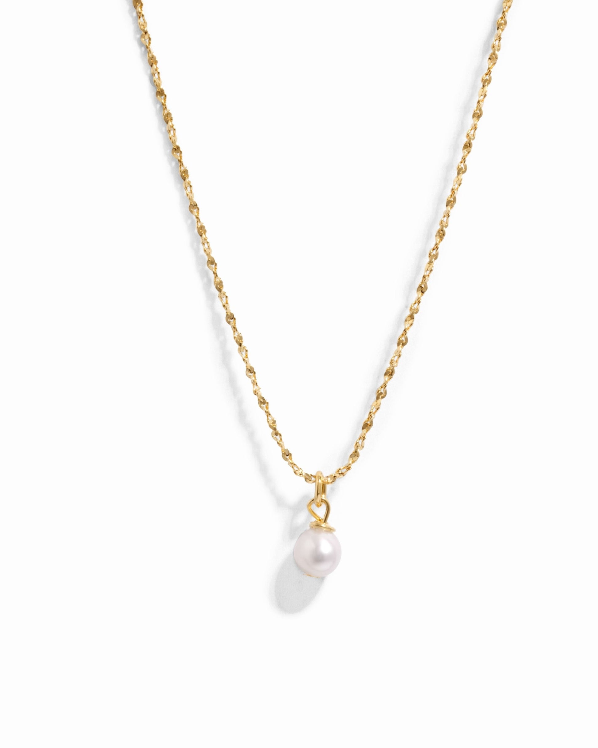 gold pearl freshwater pendant necklace