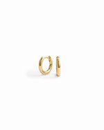 closeup image of gold mini hoop