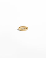closeup image of 5mm plain gold band