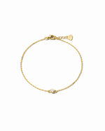 simple dainty bezel bracelet