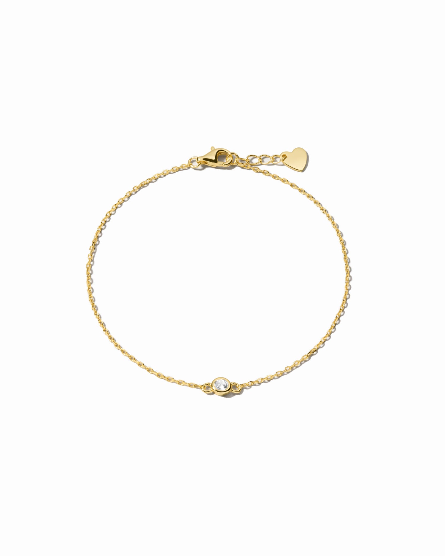 simple dainty bezel bracelet