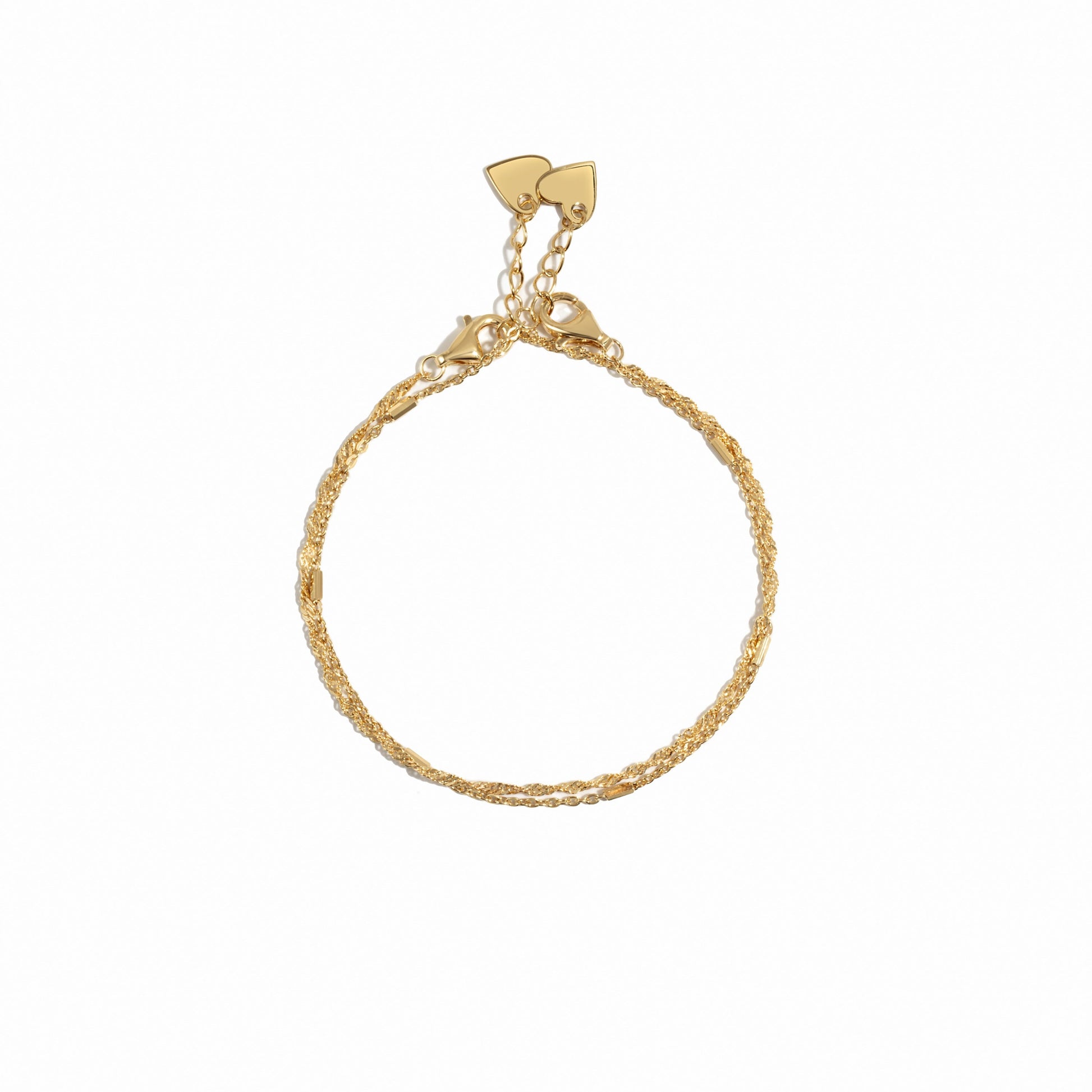 dainty gold bracelet set
