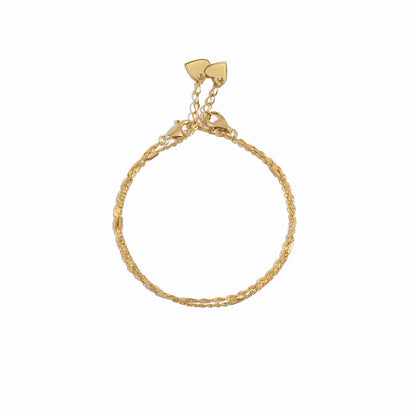 dainty gold bracelet set