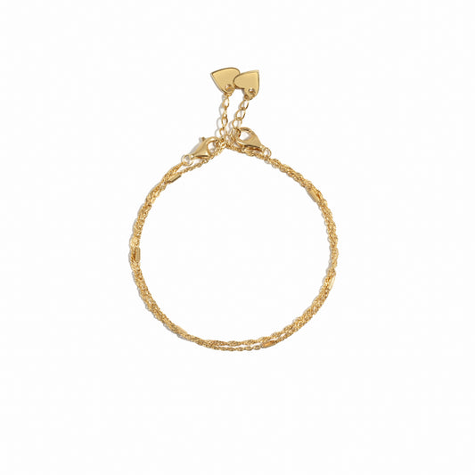 dainty gold bracelet set