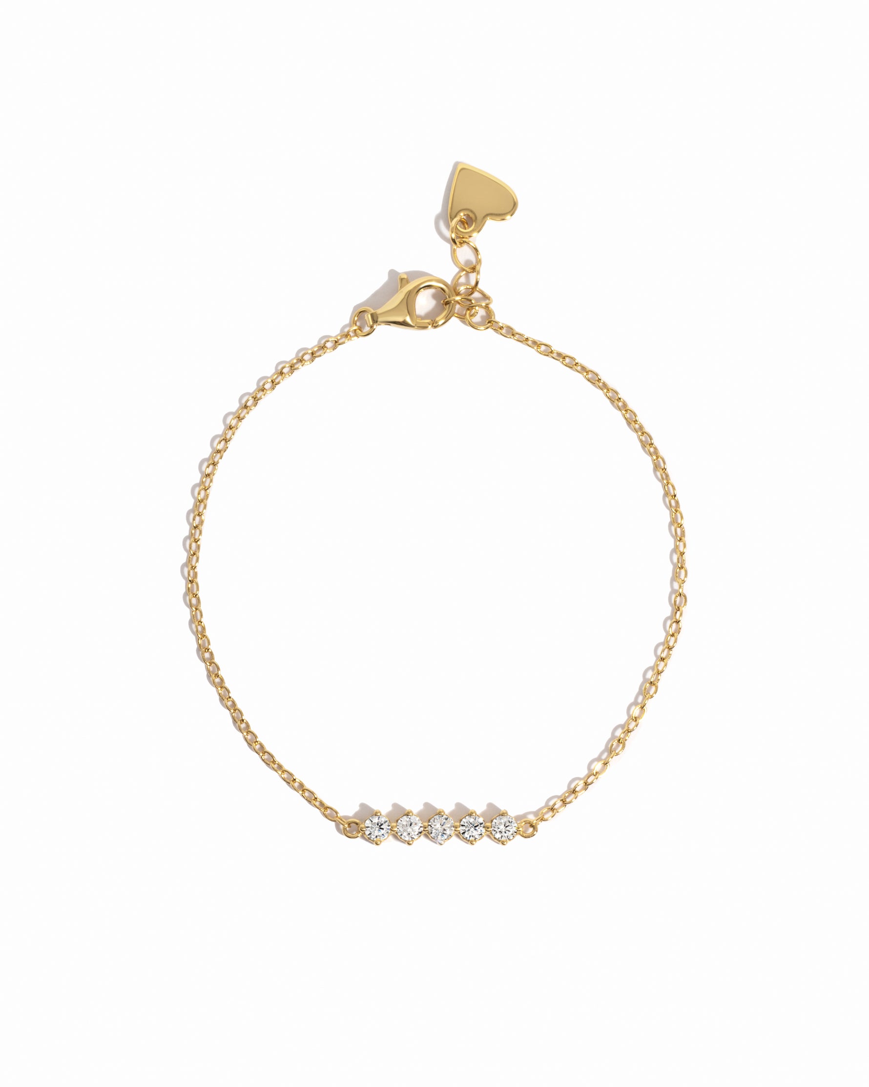5 stone cz bracelet
