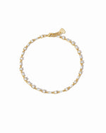 gold dainty baguette & solitaire diamond bracelet