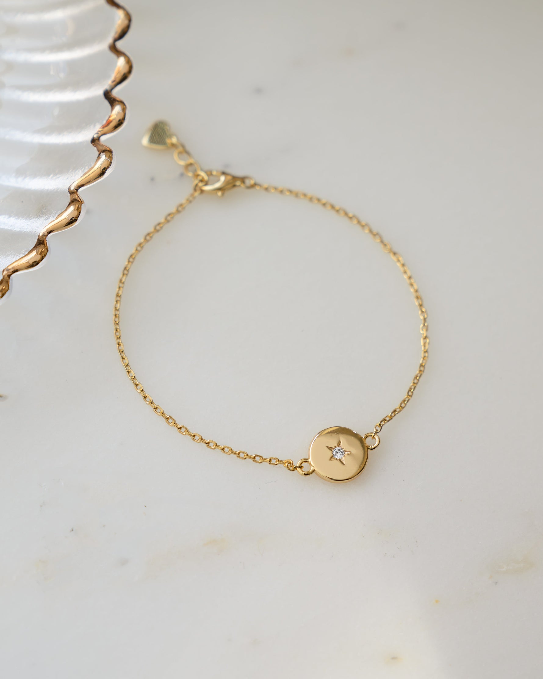 Gold chain minimalist bracelet 