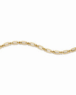 gold bracelet with an oval link