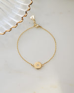 Gold chain adjustable bracelet 