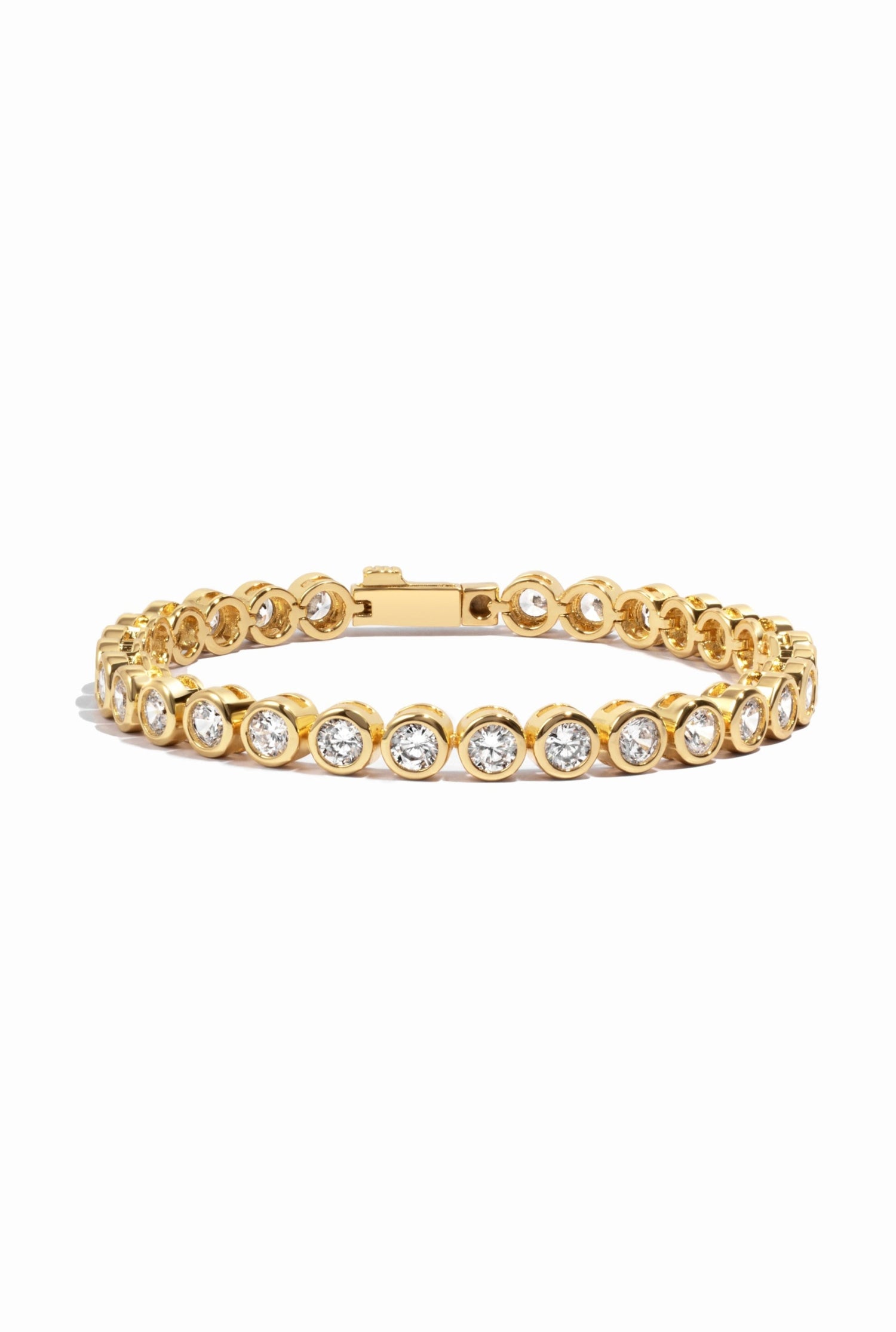 Round Bezel Tennis Bracelet