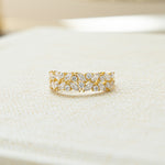 Gold Diamond statement ring